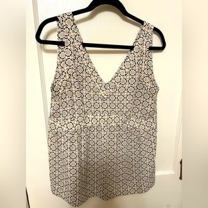 LOFT sleeveless babydoll blouse. Size 4.